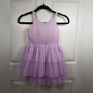 Cat & Jack Lilac Tiered Tulle Dress Girls 5 6X Easter Spring